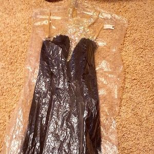 Black formal slit dress size 6